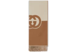 ◆GUCCI ◆ インターロッキングG カシミアマフラー (BOX&紙袋付) 715497_3GB02_9279_001_100_0000