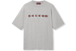 GUCCI Printed Cotton Jersey T shirt Size XXL Grey