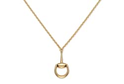 Gucci Horsebit 18K Rose Gold Diamond Chain Necklace