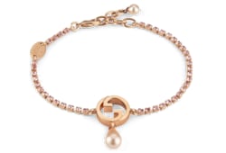 Gucci Blondie crystal bracelet in rose gold-toned metal