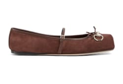 Women s Gucci Horsebit ballet flat in brown suede GUCCI Canada