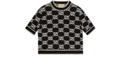 GUCCI ニット GG wool bouclé jacquard top in Black Ready-to-wear | GUCCI® SI