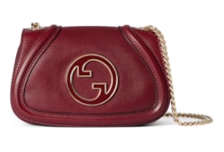 Gucci Blondie Mini Schultertasche in Leder in Rosso Ancora Rot GUCCI DE