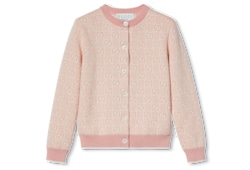 Children's GG cotton cardigan in pink and white | GUCCI® US