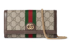 Ophidia wallet on chain in Beige GG Canvas | GUCCI® SI