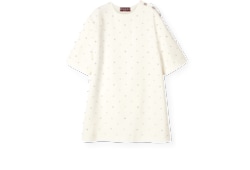 Embroidered viscose silk cady top in ivory | GUCCI® US