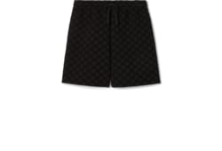 Printed jersey basketball shorts in black | GUCCI® US