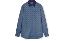 Embroidered Oxford cotton shirt in Blue Ready-to-wear
