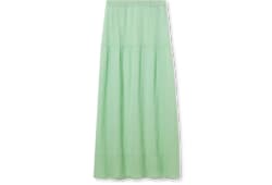 新作【GUCCI】シルクシフォンクレポン ロング スカート Silk chiffon creponne skirt in pastel green | GUCCI® US