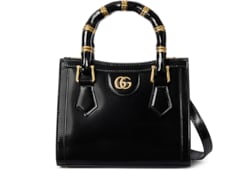 GUCCI ダイアナ ミニ トートバッグ ブラック グッチ ダイアナ〕スモール トートバッグブラック レザー