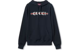 コットンジャージー プリント フーデッド スウェットシャツ