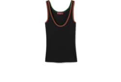GUCCI ディスコプロディジオ タンクトップ　5/120cm ウェブ ストライプ トリム コットン リブ タンクトップブラック