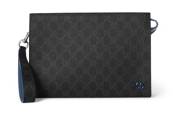 Bi-color small pouch in black Supreme | GUCCI® AE