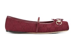 GUCCI フラットパンプス ホースビット バレエシューズ 37 ワインレッド 821220_FAD8F_8546_001_100_0000