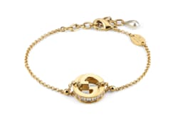 【GUCCI】〔グッチ ブロンディ〕クリスタル ブレスレット Gucci Blondie crystal bracelet in rose gold-toned metal