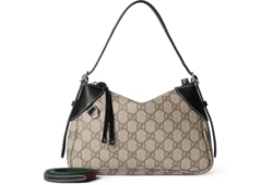 GG Emblem small shoulder bag in Green GG Canvas | GUCCI® SI GG Emblem small shoulder bag in Green GG Canvas | GUCCI® SI