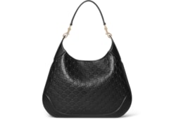 Gucci B large shoulder bag in black GG leather | GUCCI® US Gucci B large shoulder bag in black GG leather | GUCCI® US