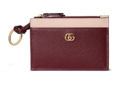 GUCCIキーポーチ ダブルG ジップ キーポーチグッチ ロッソ アンコーラ（深い赤