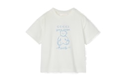 GUCCI ベビー Tシャツ 80 Baby T-shirt with Gucci logo in white cotton | GUCCI® US
