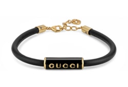 ラッカーフィニッシュ GUCCI ブレスレットブラック レザー
