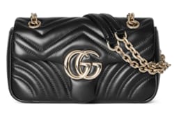 【関税送料込】GUCCI GG Marmont 2 Handbag Black ショルダー Gucci GG Marmont Chain Tote Matelasse Leather Medium