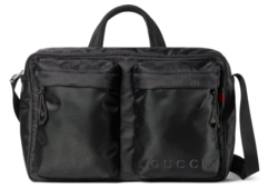 美品 グッチ ショルダーバッグ クロスボディ GG ナイロン レザー ブラック GUCCI グッチ バッグ レディース ショルダーバッグ アウトレット