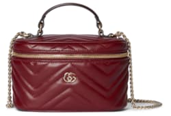 新作【GUCCI】〔GGマーモント〕ミニ バニティバッグ、ブラック GGマーモント〕ミニ バニティバッグブラック レザー | GUCCI公式