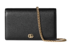 GUCCI Gg Marmont Wallet On Chain【関税送料込】 GG Marmont wallet on chain in black leather | GUCCI® US