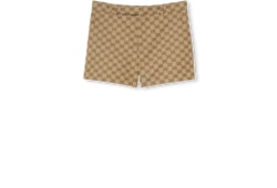 GUCCI レザー トリム付き GG キャンバス ショートパンツ サイズ38 GGキャンバス ショートパンツキャメル＆ダークブラウン | GUCCI公式
