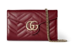 希少！即納！GUCCI GG マーモント パイソン チェーンウォレット GUCCI 【中古】GUCCI チェーンウォレット GGマーモント パイソン