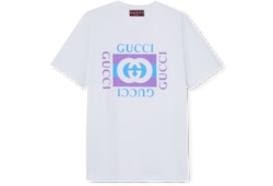 【関税込み】☆GUCCI☆ ストライプコットン ジャージーTシャツ コットンジャージー プリント Tシャツホワイト | GUCCI公式