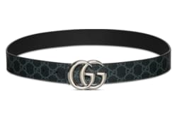 ダブルG リバーシブル ベルトブラック レザー | GUCCI公式