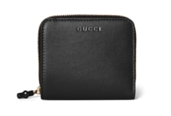 バンブー付き スモールウォレットブラック レザー | GUCCI公式