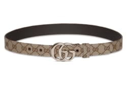 Gucci GGパターン ベルト ベージュ/ブラック ダブルG スリムベルトベージュ＆エボニー オリジナルGG