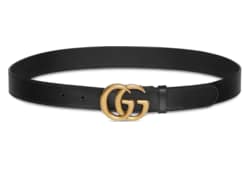 GUCCI ベルト ダブルG スリムベルト ブラック レザー | GUCCI公式