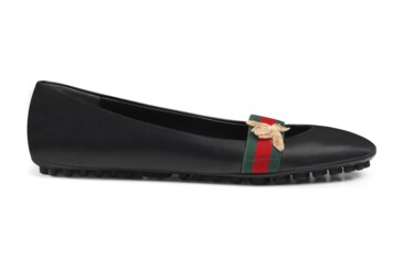 gucci ballerina flats with chain
