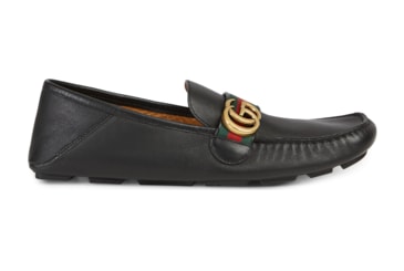 gucci web leather driver