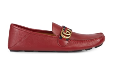 leather driver with web gucci