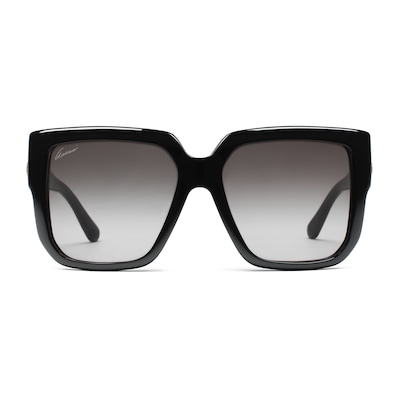 Occhiali da sole quadrati morsetto oversize in plastica e optyl GUCCI Italia