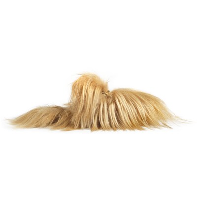 gucci goat fur slippers