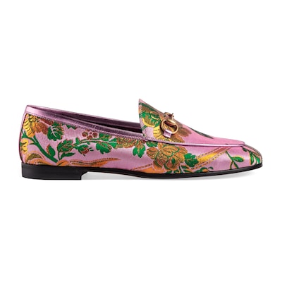 Gucci jordaan deals floral jacquard loafer