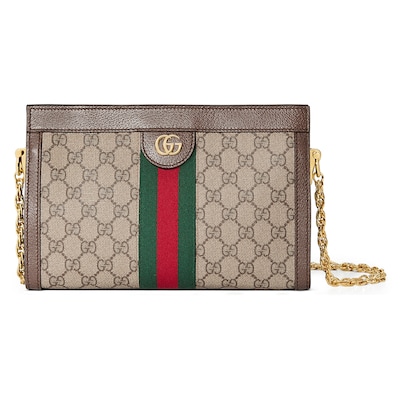 GG Supreme Ophidia Small Chain Strap Shoulder Bag GUCCI UK