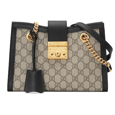 Padlock small shoulder bag in GG supreme GUCCI