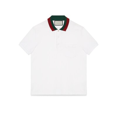 white gucci polo