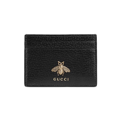 10361円 ブラックレザーアニマリエ〕レザー カードケース ブラック レザー | GUCCI® JP