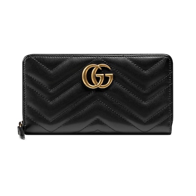 Gucci black small on sale gg marmont wallet