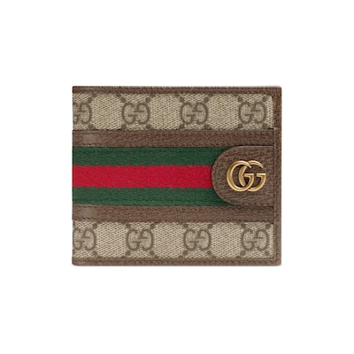 グッチ オフィディア GG スプリーム コンパクト ウォレット GUCCI グッチ 二つ折り財布 小銭入れ付 オフィディアGG GG