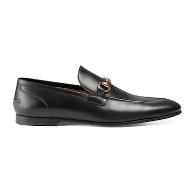 Black Leather Gucci Jordaan Loafer GUCCI UK