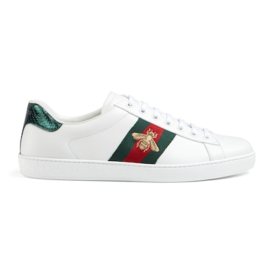 Men's Ace Sneaker White Leather With Bee | GUCCI® HU