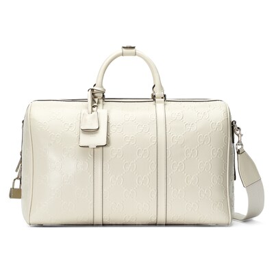 gucci white duffle bag